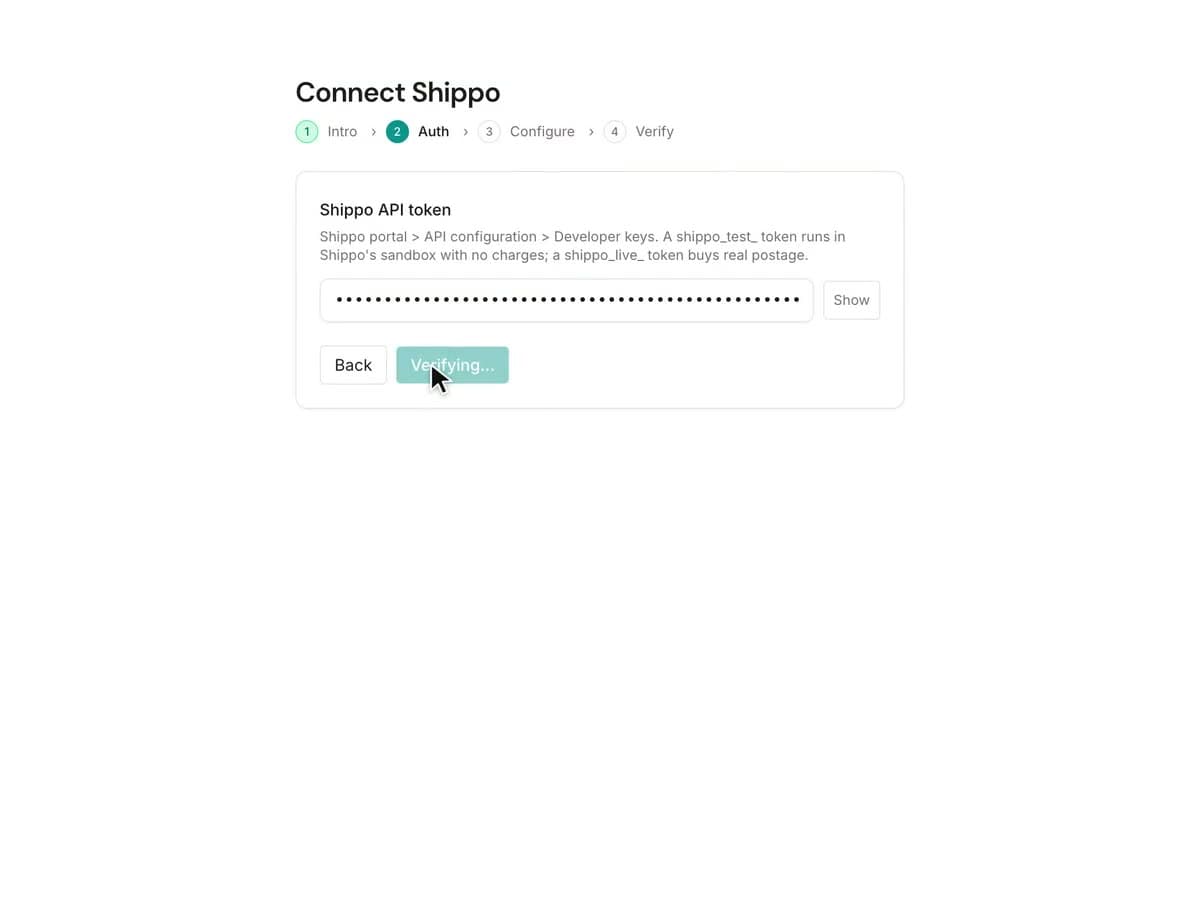 Shipping labels in Crate